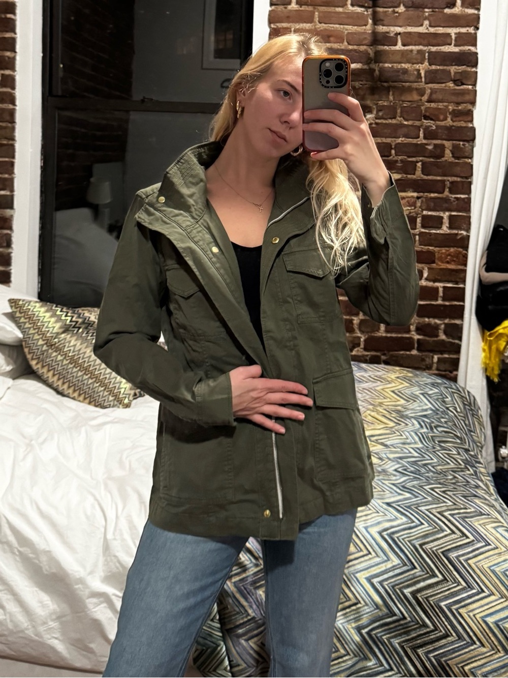 Banana Republic Olive Utility Jacket with Front Pockets - Picture 2 of 8